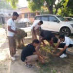 थाना परिसर में चला वृक्षारोपण एवं स्वच्छता अभियान, पर्यावरण संरक्षण का दिया संदेश